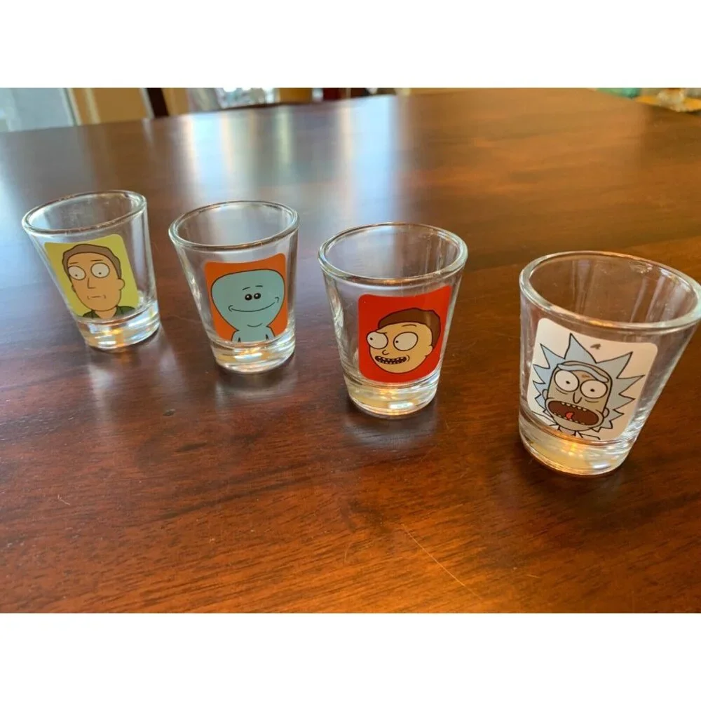 Rick And Morty 1.5oz Glassware‎ Set - 4 Shot Glasses NEW